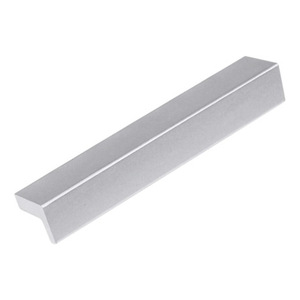 L Shaped ABS Plastic Cabinet Handle <b>Silver</b> Gray Plated Minimalist Design For Furniture - Product Image 1