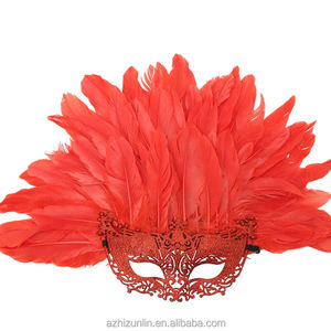 Zhizunlin Mardi Gras Masques Femmes Demi-visage <span class=keywords><strong>Masque</strong></span> Princesse Mascarade Ball Creative Plume <span class=keywords><strong>Venise</strong></span> <span class=keywords><strong>Masque</strong></span> avec D'énormes Plumes - Product Image 3