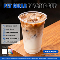 Gobelets en plastique transparents personnalisés pour aliments pour animaux, gobelets jetables pour bubble tea, boissons, pour cafés et magasins de boissons