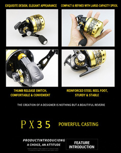 Moulinet de pêche à l'<span class=keywords><strong>arc</strong></span> professionnel entièrement métallique à face fermée, grande capacité, pour lancer d'appâts, <span class=keywords><strong>chasse</strong></span>, pêche à l'<span class=keywords><strong>arc</strong></span>, rivière, lac, ruisseau - Product Image 2