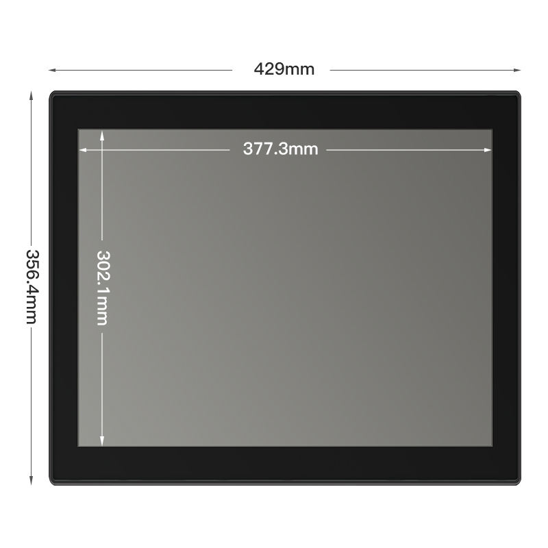 19 Inch Industrial Embedded Panel PC Aluminum Pure Flat Panel Smart AIO Computer PCAP Touch AMD Android Tablet All-in-One