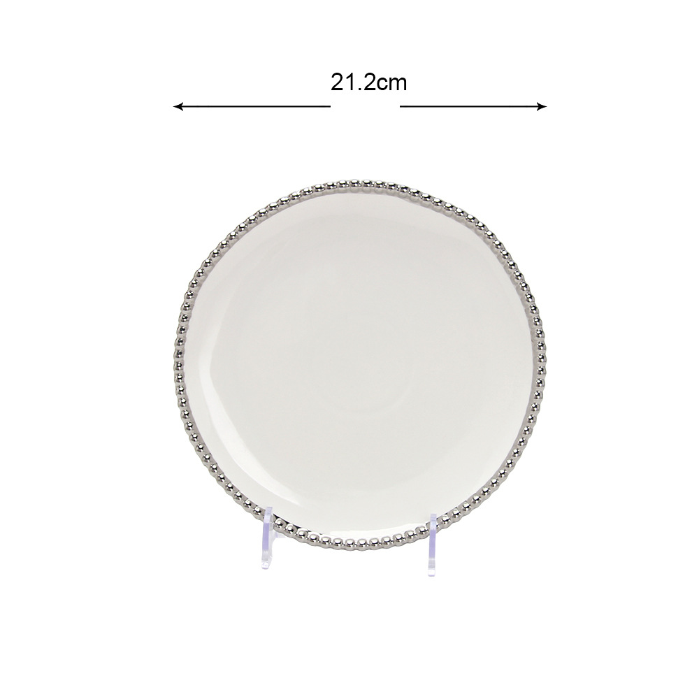 B-Silver plaque 8 pouces