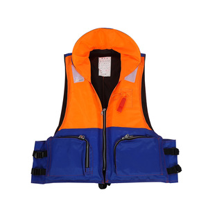 Adult Marine Life Vest 75n Buoyancy Oxford Fabric Stand Up Collar Fishing Survival Work Vest - Product Image 4