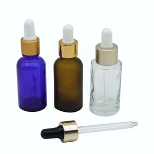 Haodexin 1oz 0.33oz 0.5oz 30ml plastik eloksallı alüminyum yağ serum cam damlalıklı şişeler pipet ile silecekleri ölçümleri ile - Product Image 3