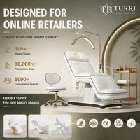 Fauteuil de Beauté Électrique Turri, Lit de Microblading, Pack Clinique Esthétique, Mobilier de Traitement Facial, Chaise Médicale Esthétique pour Soins du Visage