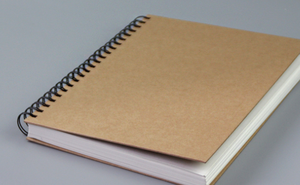 2024 all'ingrosso A5 2mm copertina rigida Kraft a spirale taccuino con pagine bianche - Product Image 3