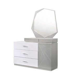 NOVA 11NAA023 Modern 5PCS Platform Modular <strong>Bedroom</strong> Set King <strong>Bedroom</strong> <strong>Unit</strong> in White &amp; Light Grey - Product Image 5
