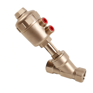 Vanne d'angle pneumatique à double effet en acier inoxydable pour air, eau et vapeur, vanne d'angle à commande pneumatique - Product Image 2