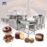 Machine professionnelle Beck Lab 5 en 1 pour l'enrobage et le recouvrement de bâtonnets de gaufrettes et de biscuits en chocolat