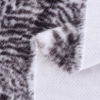 Tissu en fausse fourrure de renard imprimé léopard 100% polyester de haute qualité Jtfur pour manteaux et couvertures pour femmes