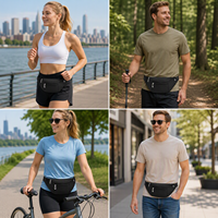 Sac banane en nylon noir personnalisé avec logo, pour hommes et femmes, idéal pour le sport, le yoga, à porter en bandoulière, à la taille ou sur la poitrine