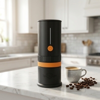 Moulin à café électrique portable professionnel en acier inoxydable grande capacité pour grains de café 58 mm