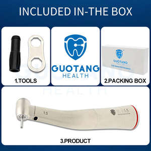 Denshine-pulidor Dental de 6 pines de colores, con flujo de dientes, Cartucho de contraángulo de 45 grados, pieza de mano Dental de alta velocidad - Product Image 2