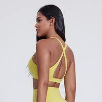 Soutien-gorge de sport élégant et simple à dos croisé pour femme, 15 couleurs, léger, maintien élevé, respirant, anti-transpiration, séchage rapide, extensible dans quatre directions