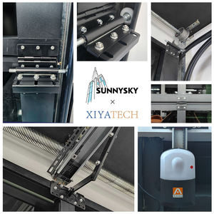 Sunnysky résidentiel moderne sectionnel isolé 8*7 10*10 double <span class=keywords><strong>porte</strong></span> <span class=keywords><strong>de</strong></span> <span class=keywords><strong>garage</strong></span> en aluminium dépoli pour maison <span class=keywords><strong>Garage</strong></span> - Product Image 2