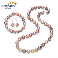 Edison baroque multicolore de 10mm, bijoux de mode de mariée naturelle 100% de bonne qualité, ensemble de perles hawaïennes pour femmes 2021