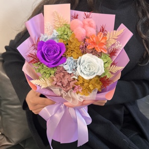 Bouquet di Rose Stabilizzate in Confezione Regalo, Fiori Romantici di Prima Qualità <span class=keywords><strong>per</strong></span> <span class=keywords><strong>San</strong></span> <span class=keywords><strong>Valentino</strong></span>, Compleanno, Matrimonio, Novità 2026 <span class=keywords><strong>per</strong></span> <span class=keywords><strong>Lei</strong></span> - Product Image 1