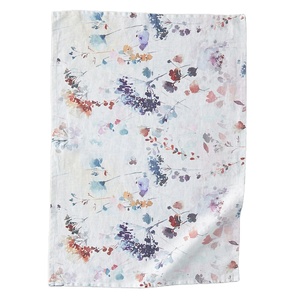 Khăn Lau Bát Đĩa Bằng Vải Lanh, Khăn Tay Nhà Bếp Họa Tiết Hoa, Vải Lanh - Product Image 1