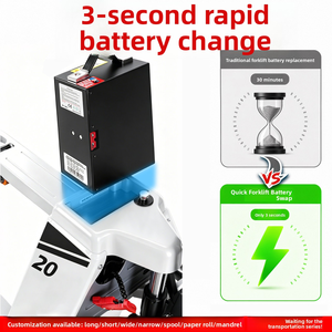 La nouvelle chariot élévateur électrique et la plateforme élévatrice pour entrepôt sont équipées <span class=keywords><strong>de</strong></span> chariots à palettes longs et larges. - Product Image 6