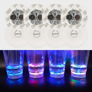 Sous-verre personnalisé 3m Eva Led lumière clignotante pour fond de bouteille boisson autocollant lumineux pour bouteille