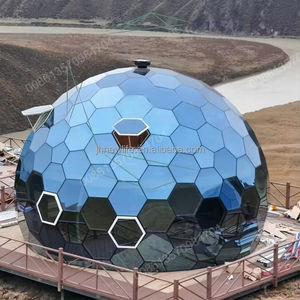 8m di lusso in vetro geodetico tenda a cupola in alluminio a nido d'ape struttura resistente al vento in vetro a prova di UV ristorante all'aperto Hotel campeggio - Product Image 2