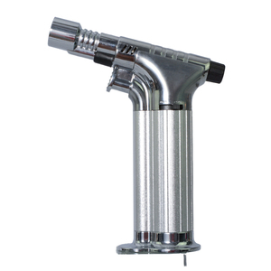 Briquet torche en métal rechargeable, coupe-vent, puissant, nouveau style, avec logos personnalisés et boîte cadeau pour la vente en gros - Product Image 2