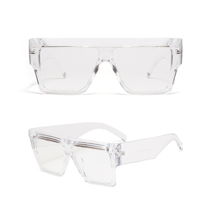 2020 Mode Plat Top Lunettes De Soleil Carré Surdimensionné Lunettes De Soleil <span class=keywords><strong>UV400</strong></span> Designer lunettes de soleil - Product Image 4