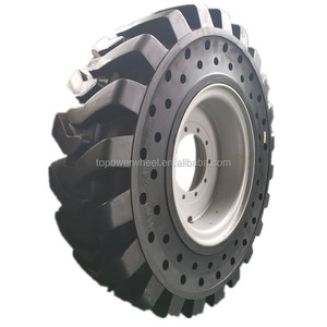 Neumático Sólido con Llanta para Elevadores de Brazo Genie, XCMG, Zoomlion 385/65-24 36x14-20, Neumáticos para Elevadores de Construcción 385/65-24 36x14-20 - Product Image 1