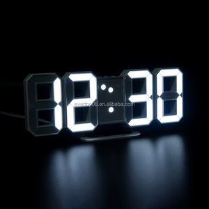 2023 Hot Sale Ce/rohs Home Decoration White 3d Number Digital <strong>Led</strong> <strong>Wall</strong> <strong>Clock</strong> With Different Colors - Product Image 4