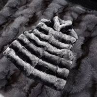 Gilet en fourrure de lapin Rex pour femme, tricoté, respirant, avec boutons-pression cachés, décontracté, pour superposition, collection automne-hiver, vente chaude