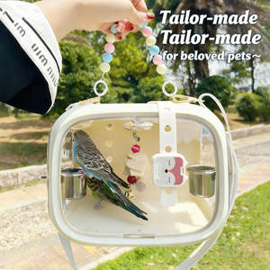 Draagbare Herbruikbare Duurzame Roestvrijstalen En Plastic Vogelkooi Voor Buitengebruik En Reispapegaaienvriendelijke Vogeluitstapbenodigdheden - Product Image 6