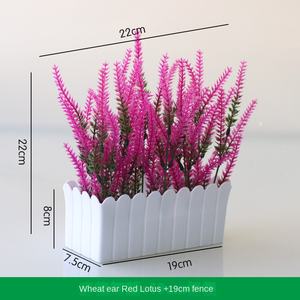 <span class=keywords><strong>Planta</strong></span> bonsái Flor Traje <span class=keywords><strong>Planta</strong></span> en maceta artificial <span class=keywords><strong>de</strong></span> plástico verde con valla Adorno <span class=keywords><strong>de</strong></span> escritorio para decoración <span class=keywords><strong>de</strong></span> ventanas - Product Image 4