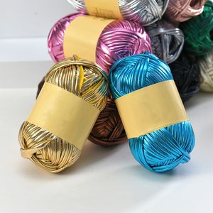 Sac tissé multicolore, fil à tricoter en laine, fil à tricoter métallique pour crochet - Product Image 4