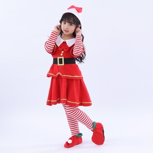 Disfraces Navideños de Duende Rojo para Niños y Padres, Trajes de Poliéster para Niños y Niñas, Kit para Representaciones de TV y Cine - Product Image 6