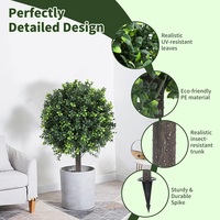 Arbres artificiels en buis résistant aux UV, boules de buis artificielles, buissons verts, plantes artificielles d'extérieur, arbustes pour la décoration de la véranda