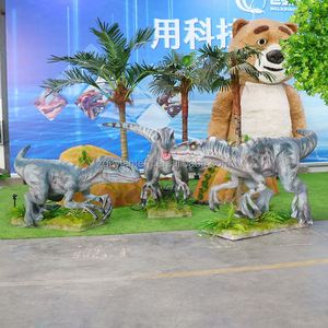 Sculpture Animatronique de Velociraptor Grandeur Nature en Métal Étanche à Thème Dinosaure pour Parcs, Centres Commerciaux et Aéroports - Product Image 2