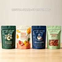 Sachet refermable personnalisé avec fenêtre, emballage en aluminium alimentaire, taille et logo sur mesure