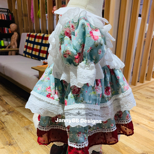 Bambini Baby Sweet Fall abbigliamento Casual per bambini 1-3 anni ragazze toddler girls abiti abiti Vintage con stampa floreale per ragazze - Product Image 4