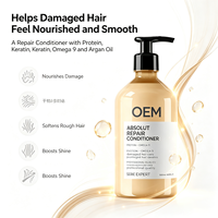 Acondicionador Reparador de Cabello con Proteínas de la Serie Salon Expert, Suaviza las Puntas Abiertas y Rizadas, Aporta Brillo Sedoso al Cabello Peinado con Calor