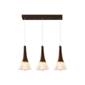 Lámpara colgante moderna de tres cabezas con LED para comedor, barra de bar, lámpara colgante de línea larga, control de interruptor E27 - Product Image 4