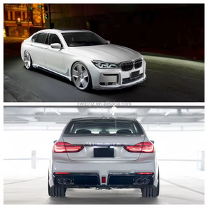 2016-2018 pour <span class=keywords><strong>BMW</strong></span> série 7 <span class=keywords><strong>730</strong></span> 740 750 G12 G11 amélioré WD Style Kit de carrosserie pare-chocs avant jupes latérales pare-chocs arrière échappement queue Pip - Product Image 3