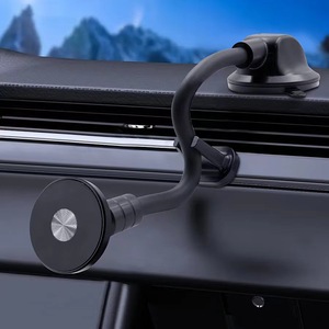 Support magnétique pour téléphone de voiture avec bras flexible pour la navigation, noir, ajustement universel - Product Image 1