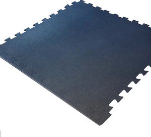 Tapis d'exercice en caoutchouc antidérapant à emboîtement, haute densité, absorbant les chocs, épaisseur 0,56 pouce, pour <span class=keywords><strong>salle</strong></span> de sport à domicile et <span class=keywords><strong>salle</strong></span> de <span class=keywords><strong>fitness</strong></span> - Product Image 1
