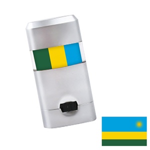 La pittura del viso Rwandan di blu, giallo e verde crea un'atmosfera distintiva per il pubblico dell'evento - Product Image 1
