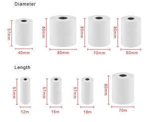 Nhiệt giấy cuộn papel termico 80x80 mét cho tiền mặt đăng ký máy in giấy ATM nhận giấy cuộn nhiệt - Product Image 4