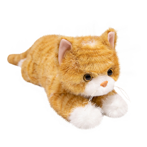 Peluche de Gato Acostado Realista <span class=keywords><strong>con</strong></span> Diversos Patrones a Rayas, Características Vívidas y Adorables, Decoración Perfecta y Regalo Ideal para Amantes de los Gatos - Product Image 1
