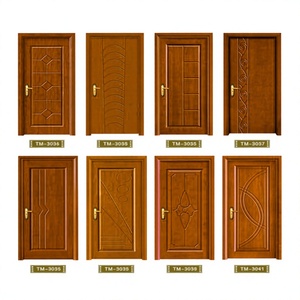 Porte intérieure minimaliste en MDF avec isolation acoustique, surface finie, ouverture manuelle, pour maison et bureau - Product Image 4