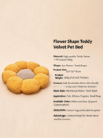 Coussin pour animaux de compagnie en forme de fleur, très vendu, en velours Teddy, doux et moelleux, lavable, chaud, pour chiens et chats de petite taille, pour l'intérieur.