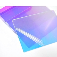 Feuilles acryliques en plastique irisées dichroïques flexibles de couleur arc-en-ciel