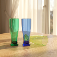 Gobelet à bière en plastique transparent personnalisé de 22 onces, design simple, gobelet à bière personnalisé